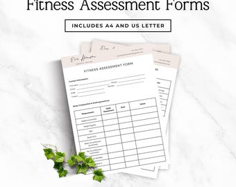 Personal Trainer Assessment Forms | Client Assessment Template | Editable Canva | Fitness Coach | Client Tracker | A4 & US Letter, Sprint