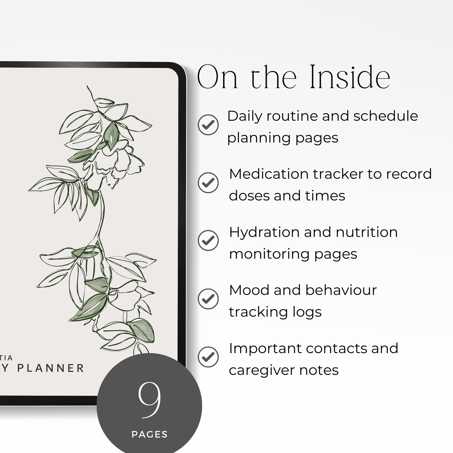 Dementia Care Planner Printable, Caregiver Planner & Daily Routine ...