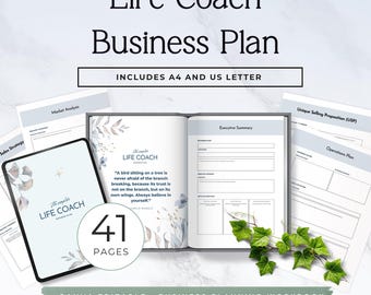 Life Coach Business Plan Template, Coaching Business Workbook PDF, Printable Startup Strategy Planner for Coaches Phase 2