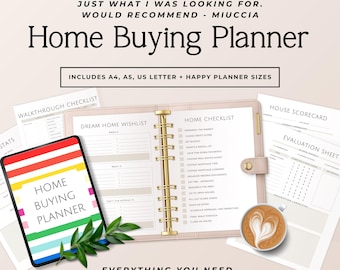 Home Buying Planner | House Hunting Checklist | Home Buying Checklist | House Purchase Planner | Moving Planner | Printable PDF