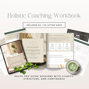 Holistic Coach Workbook Template, Editable Wellness Client Workbook Canva, Health Coaching Program Guide for Coaches P3
