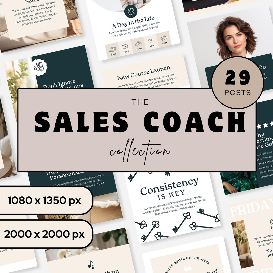Sales Coaching Instagram Canva Templates for Coaches and Entrepreneurs ...