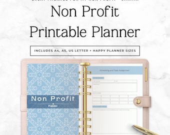 Nonprofit Planner Bundle, Grant Tracking Planner, Fundraising Organizer, Strategic Planning Workbook, Printable PDF Sprint 1