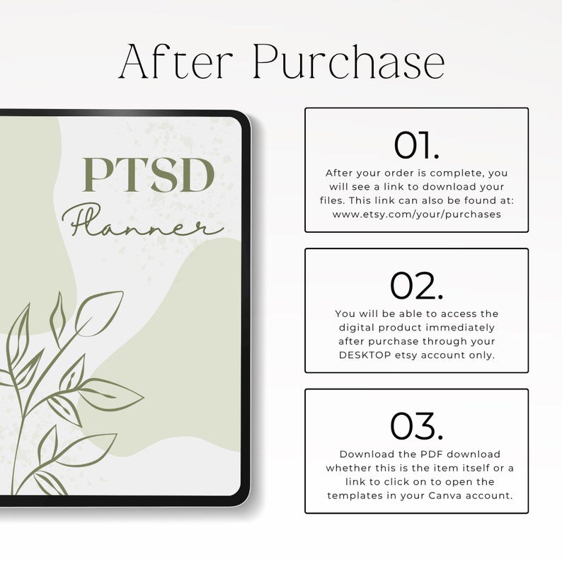 ptsd self help planner printable a4 a5 us letter
trauma journal printable for tracking emotions and triggers
