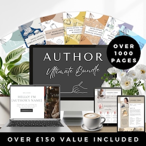 Novel Writing Workbook Bundle | Book Writing Planner & Creative Writing Tools for Authors | Character Development and Plot Building Guide