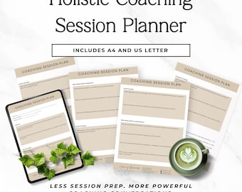 Gesundheitscoach-Sitzungsvorlage Canva Editable, Coaching-Sitzungsplaner, Wellness-Coach-Kunden-Tracker, Ganzheitliches Coaching-Arbeitsblatt P2