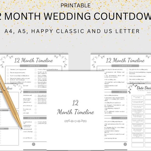 Wedding Countdown Printable - Etsy