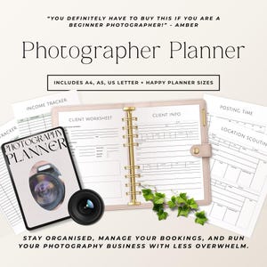 Photography Planner Printable Photographer Session Planner Photography Workflow Chart for Photography Business Template Digital Download P5