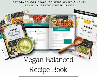 Plantilla de imán de clientes potenciales para entrenadores de nutrición, libro electrónico de recetas veganas editable en Canva, folleto para clientes de entrenadores de salud, plan de comidas en PDF P2