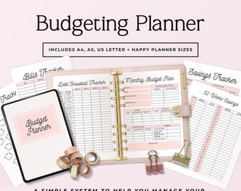 Budget Planner Printable PDF, Debt Snowball Tracker, Monthly Budget Binder, Finance Planner, Savings Challenge Pages Phase 3