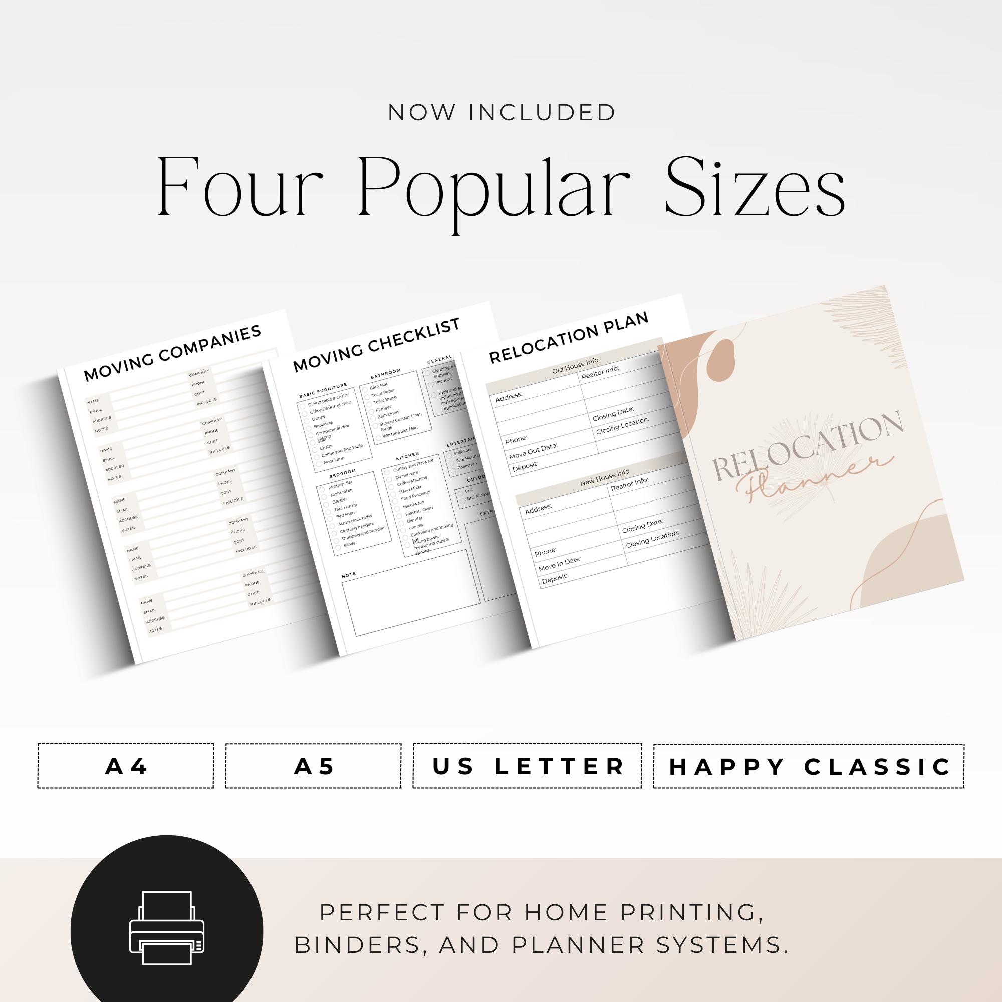 Relocation Planner Printable, Moving Binder Organizer for New Home ...