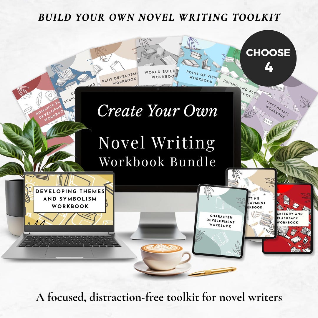 Fictional Writing Worksheet Guide Novel Writing Workbook Bundle, Custom Printable PDF Worksheets to Fix ...