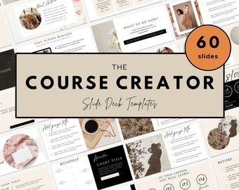 Course Creator Templates Slide Deck Bundle Online Course Presentation Slides Marketing Webinar Template Designs for Course Launch Guide