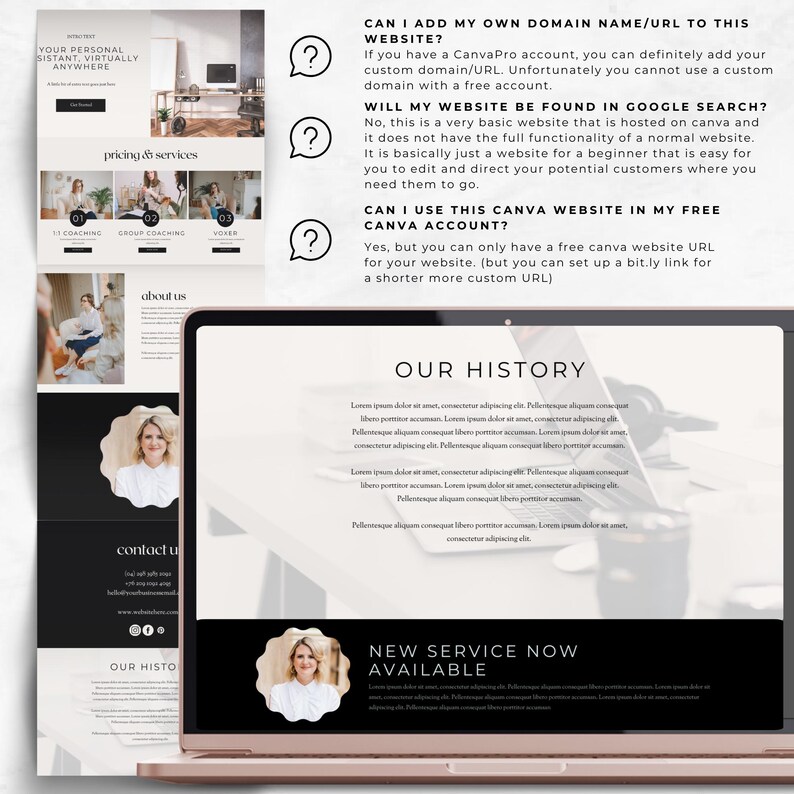 Virtual Assistant site Template Editable VA Services Template Client