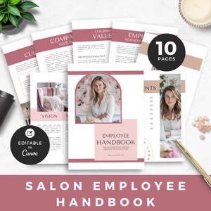 Salon Employee Handbook Template Editable Staff Procedures Guide for Salon Staff Onboarding Manual Staff Training Document Canva