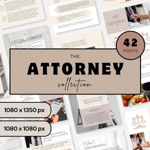 Attorney Instagram Post Templates Lawyer Social Media Graphics Law Practice Instagram Bundle Legal Branding Posts Marketing for Attorney