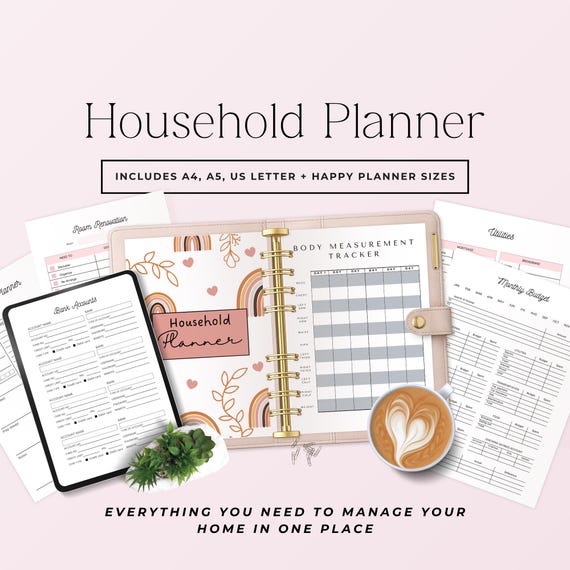 Home Management Binder Printable, Busy Mom Planner PDF, Household Organizer, Home Binder Bundle, Family Planner Printable P4