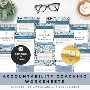 Accountability Coaching Workbook Editable Goal Setting Templates Productivity Planner Instant Download Coaching Resources Personal Growth