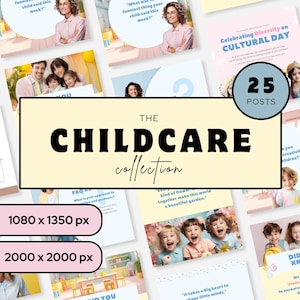 Childcare Social Media Templates, Canva Editable Posts & Stories for Daycare, Preschool, Kids Education Ideas for Early Learning  Instagram