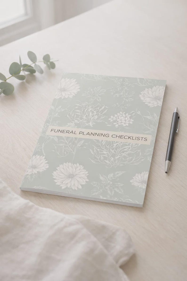 funeral planning checklist printable for organising arrangements
end of life planning checklist printable for families