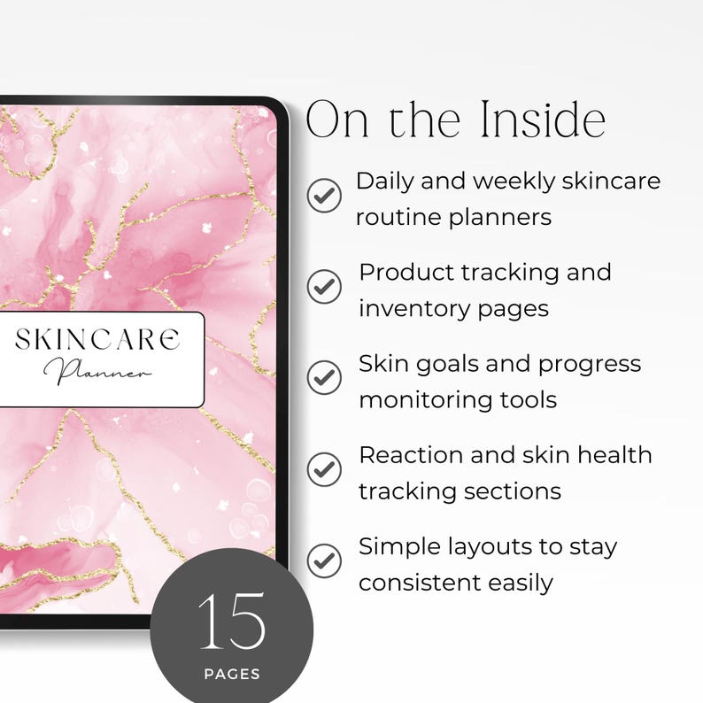 skincare tracker printable template
skin care journal planner printable
