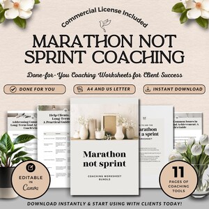 Bearbeitbares Life Coach Arbeitsblatt-Bundle Canva-Vorlage, Zielfestlegung Coaching-Tools PDF, druckbare Kundenarbeitsmappe, sofortiger Download-Ressourcen