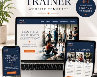 Personal Trainer Website Template, Canva Fitness Website, Coach Booking Landing Page, Gym One Page Site for Online Coaches Phase 2