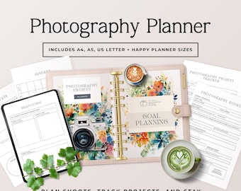 Photography Planner Printable PDF, Photographer Session Planner, Photography Business Workflow Organizer P2