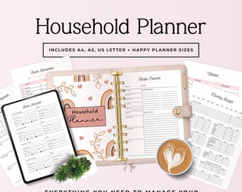 Home Management Binder Printable, Busy Mom Planner PDF, Household Organizer, Home Binder Bundle, Family Planner Printable P4