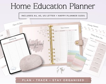 Home Education Planner UK, Homeschool Planner PDF, Printable Lesson Planner, Home Learning Journal Phase 2