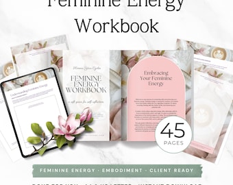 Guide till feminin energi, arbetsbok för helande, dagbok för självupptäckt och guide till personlig utveckling, gudomlig feminin inre helande del 2