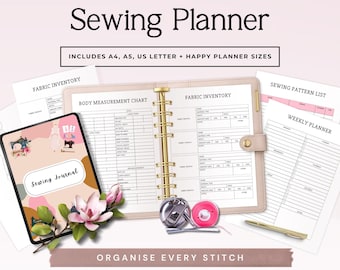 Sewing Planner, Printable Sewing Journal, Digital Project Tracker, Fabric Inventory Sheet, Easy Sewing Organizer, Craft Planner, Phase 4