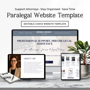Websitesjabloon voor paralegals | Juridische website via Canva | Website voor freelance paralegals | Websitesjabloon voor advocatenkantoren | Website voor juridische dienstverlening