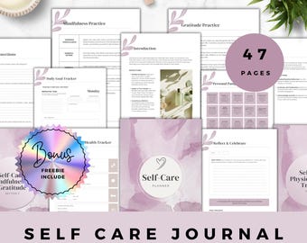 Self Care Printable Planner Pages | Mental Health Journal PDF | Daily ...