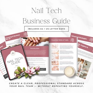 Nail Tech Ebook, Comprehensive Nail Manual, Beginner's Guide to Nail Training, Nail Business Essentials, Salon Training Manual P2