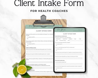Kit de incorporación de clientes para entrenadores de salud - Plantilla de Canva, Formulario de admisión, Acuerdo de consentimiento, Formularios comerciales para entrenadores de bienestar, Sprint 1