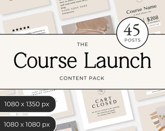 Sjablonen voor cursuslancering voor Canva, Instagram-contentkit voor cursusmakers, bewerkbare online cursusafbeeldingen sprint 1