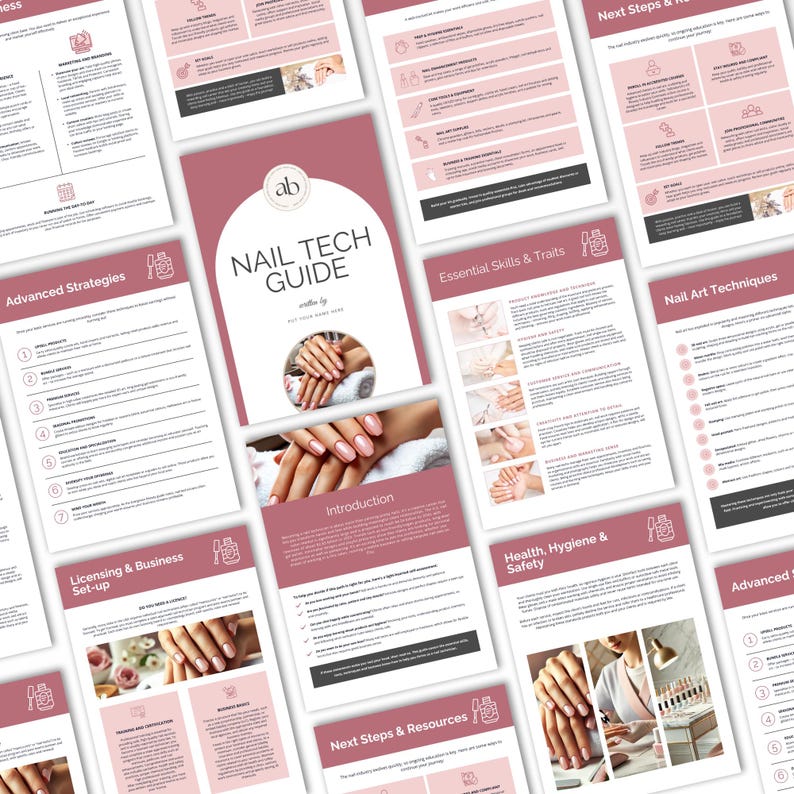 nail salon training manual canva template
nail tech skills and standards training guide