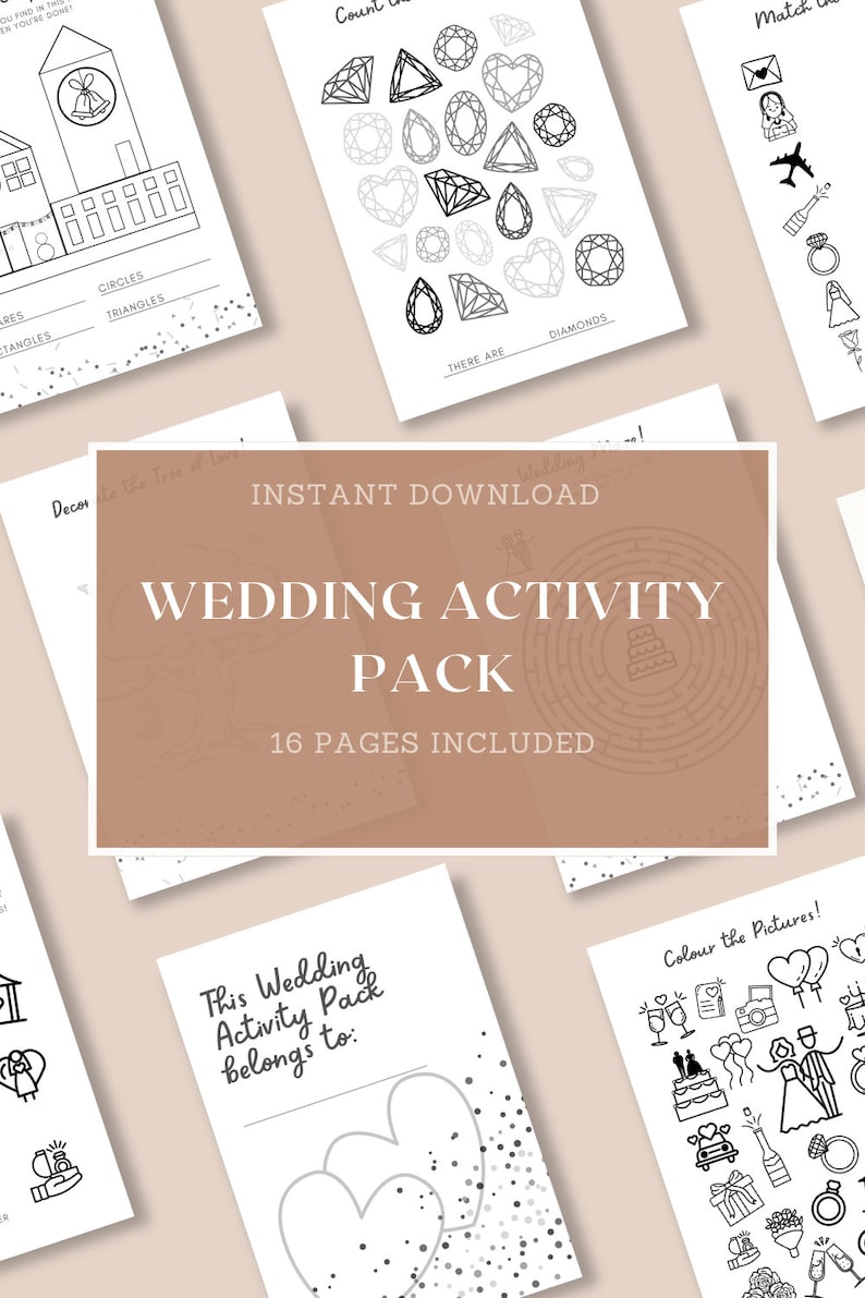 fun and interactive wedding printables for kids
digital wedding games for young guests