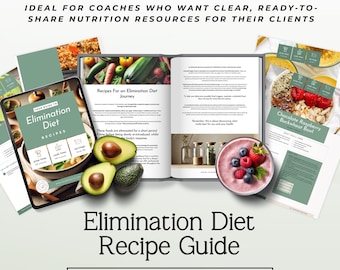 Elimination Diet Recipe Guide Canva Template, Nutrition Coach Client Resource, Gut Health Recipe Book, Wellness Coach Editable Meal Plan P2