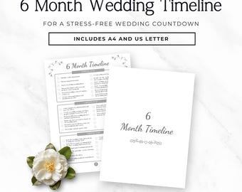 6 Monate Hochzeitsplaner Printable, Hochzeitsplanung Checkliste, Hochzeit Timeline Guide, Braut Organizer PDF Download, Sprint 2