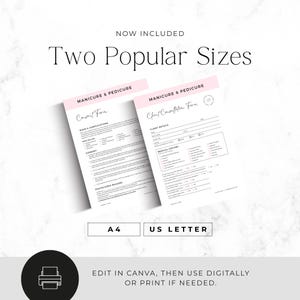 nail technician client intake forms pdf
manicure pedicure treatment record template