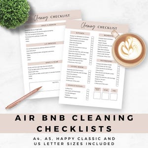 Airbnb Cleaning Checklist Printable, Vacation Rental Turnover Sheet, VRBO Housekeeping Guide, Short Term Rental Cleaning Checklist for Hosts