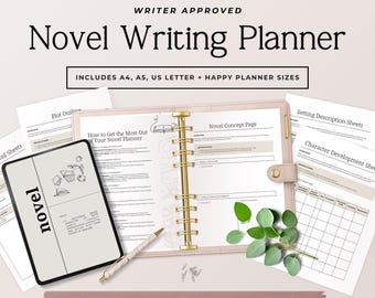Novel Writing Planner Printable, Author Planner PDF, Story Outline Template, Character Development Workbook, Book Writing, NaNoWriMo Phase 4