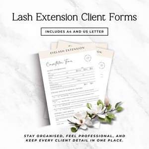 Lash Forms Bundle | Canva Lash Client Forms | Editable Lash Consultation & Consent Forms | Lash Tech Starter Kit | Instant Download