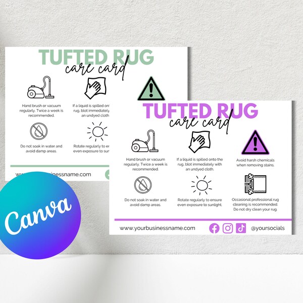 Care Instructions for Rug Etsy