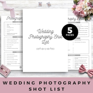 Lista de fotos para fotografías de bodas imprimible / Lista de verificación de fotografías esencial para novias y fotógrafos / Descarga instantánea para capturar recuerdos