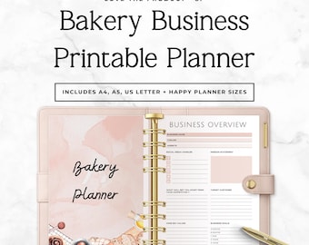Bakery Business Planner | Home Bakery Planner | Cake Order Form Printable | Bakery Inventory Tracker | Custom Cake Business Planner
