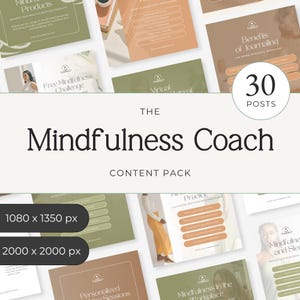 Mindfulness Coach Instagram Templates | Canva Social Media Kit ...