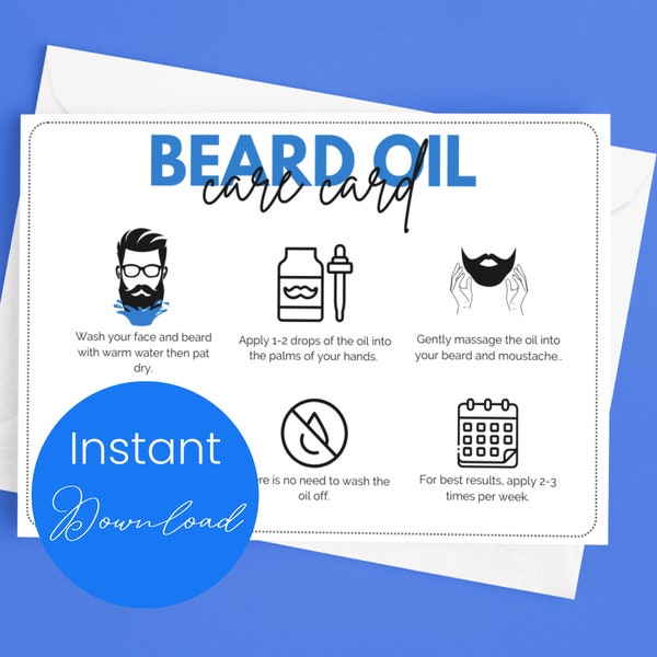 Beard Oil Label Etsy
